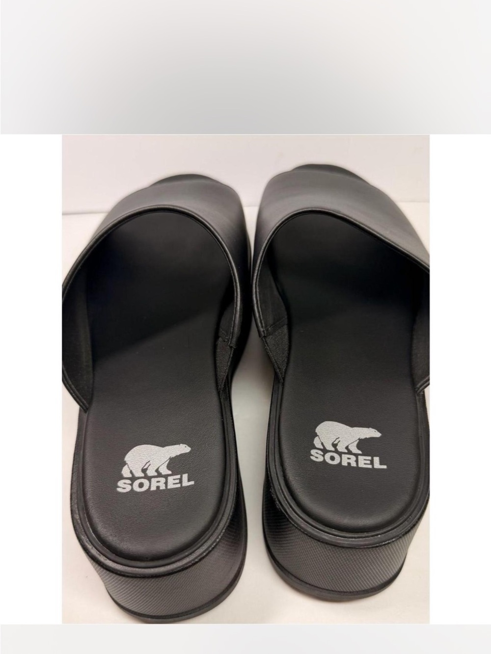 Sorel Black Platform Slide Sandals - Picture 3 of 6
